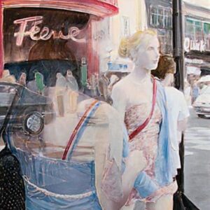 A COTE DU MOULIN ROUGE, oil on canvas, 89 x 40 cm, 2010