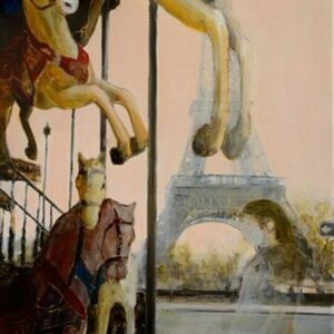 AUTOUR DE CARROUSEL, oil on canvas, 89 x 40 cm, 2011.