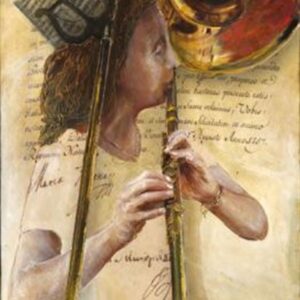 TRUMPET IMPERIAL, 2008, oil on canvas, 91 x 42 cm