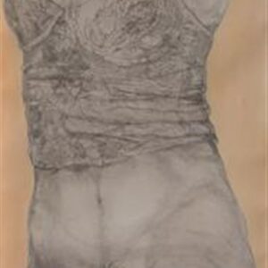 CORSET, 2008, oil pencil on canvas, 91x 42 cm, 2003.