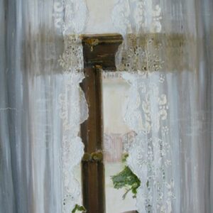 GRANDMA`S WINDOW a, oil on canvas, 89x40 cm, 2011.