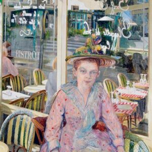 MLLE AU BISTROT, oil on canvas, 140 x 100 cm, 2013.