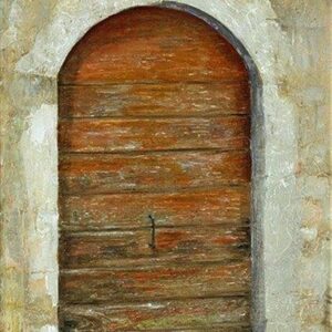 RED DOOR, oil on canvas, 89x40 cm, 2013.