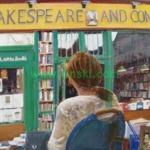 SHAKESPEARE & COMPANY, oil on canvas, 40x58 cm, 2012.