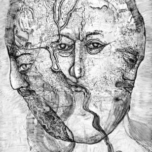 JAHVE ELOHIM, drawing, 140x100 cm, 2020.