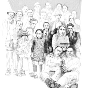 ONLY HALF OF THE WEDDING GUESTS, drawing, 140x100 cm, 2021.